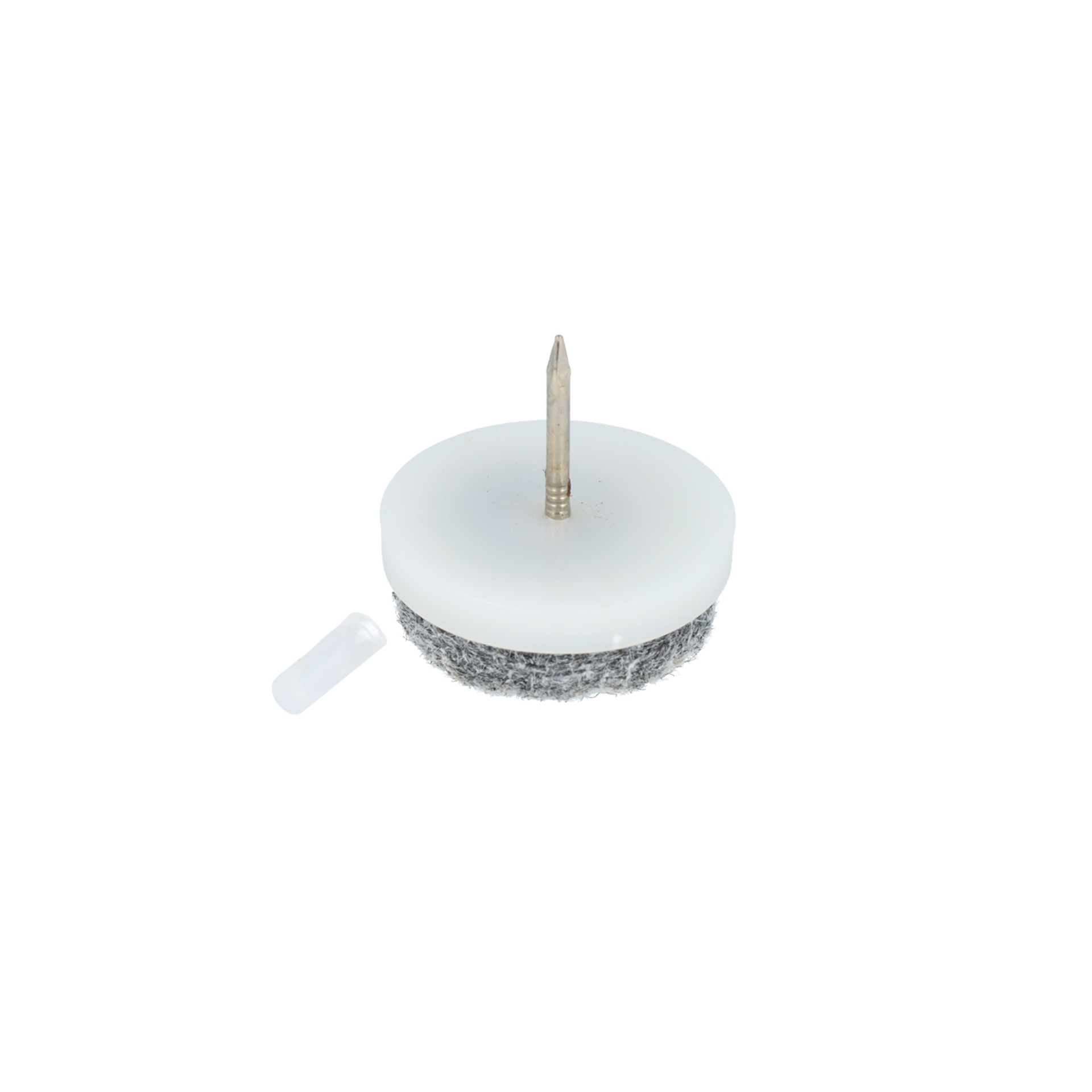 Filzgleiter mit Nagel weiss 24 mm
