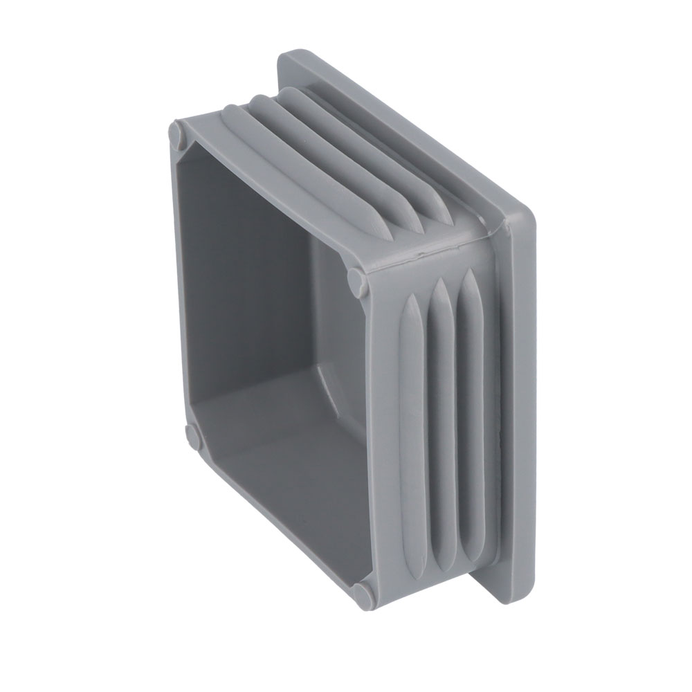 Lamellenstopfen grau 60 x 60 mm