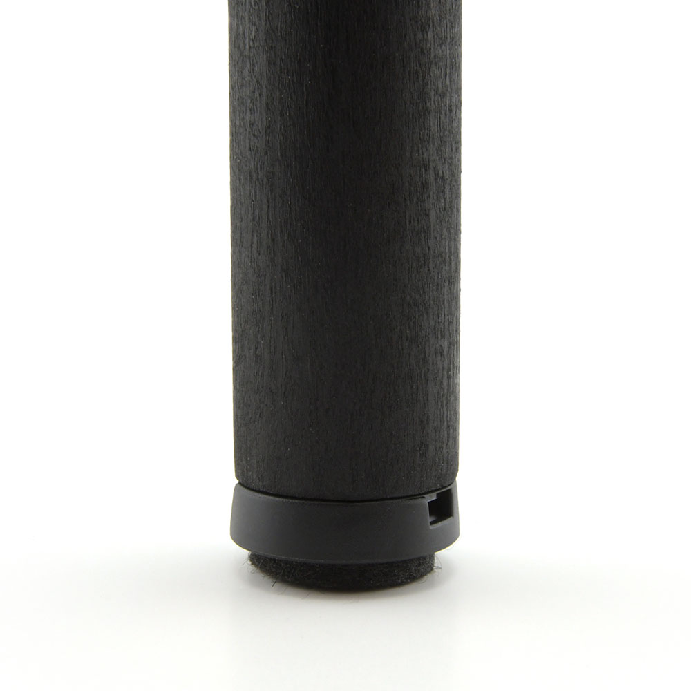 Schraubgleiter Set mit Einsatz "Natural" schwarz 40 mm
