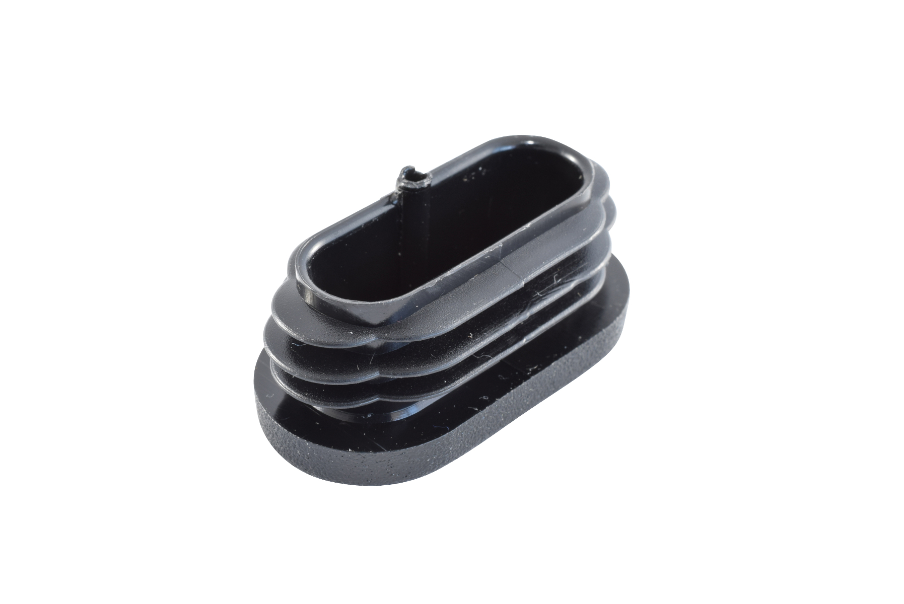 Lamellenstopfen oval 38 x 20 mm schwarz