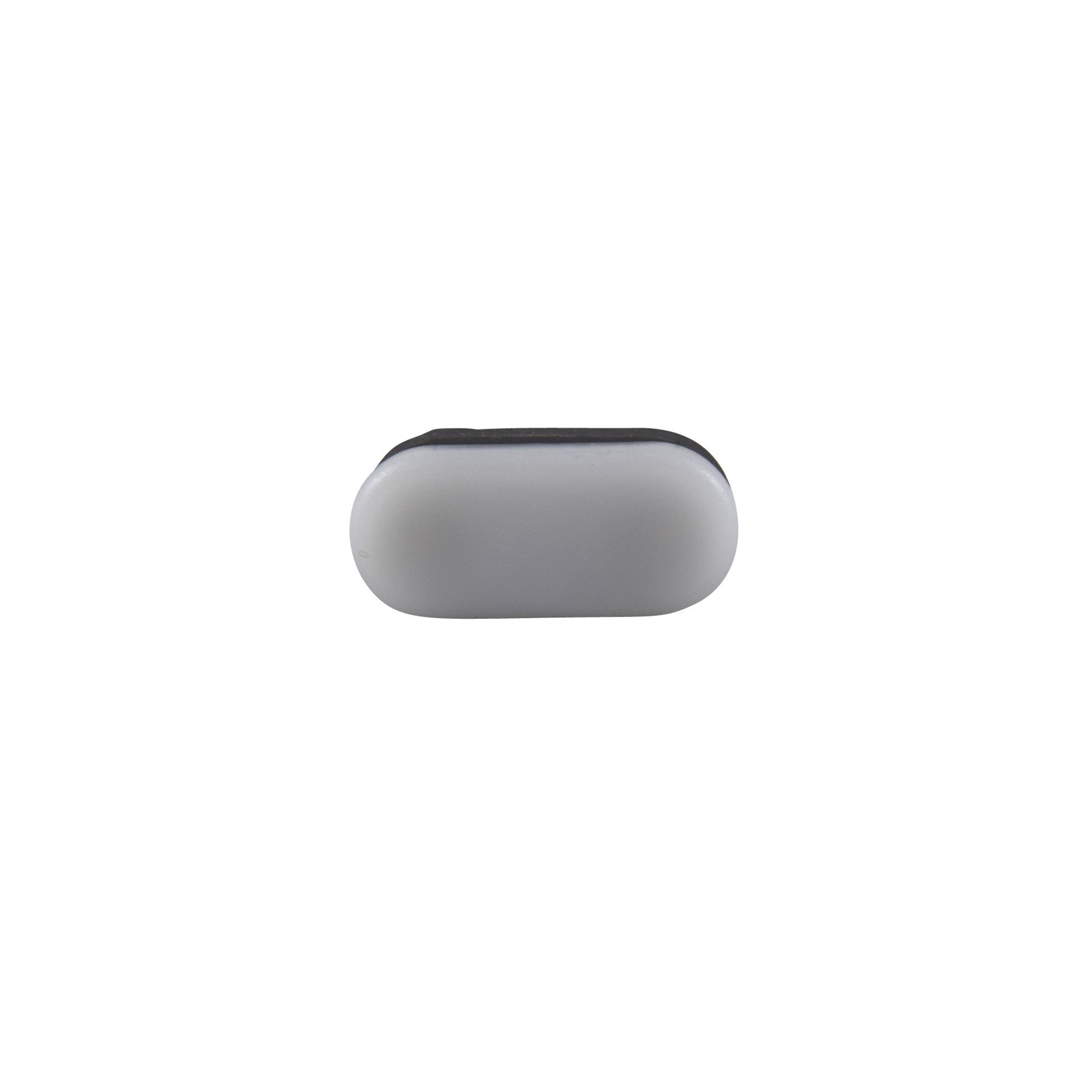 Kunststoffgleiter oval 45 x 20 weiss dämpfend
