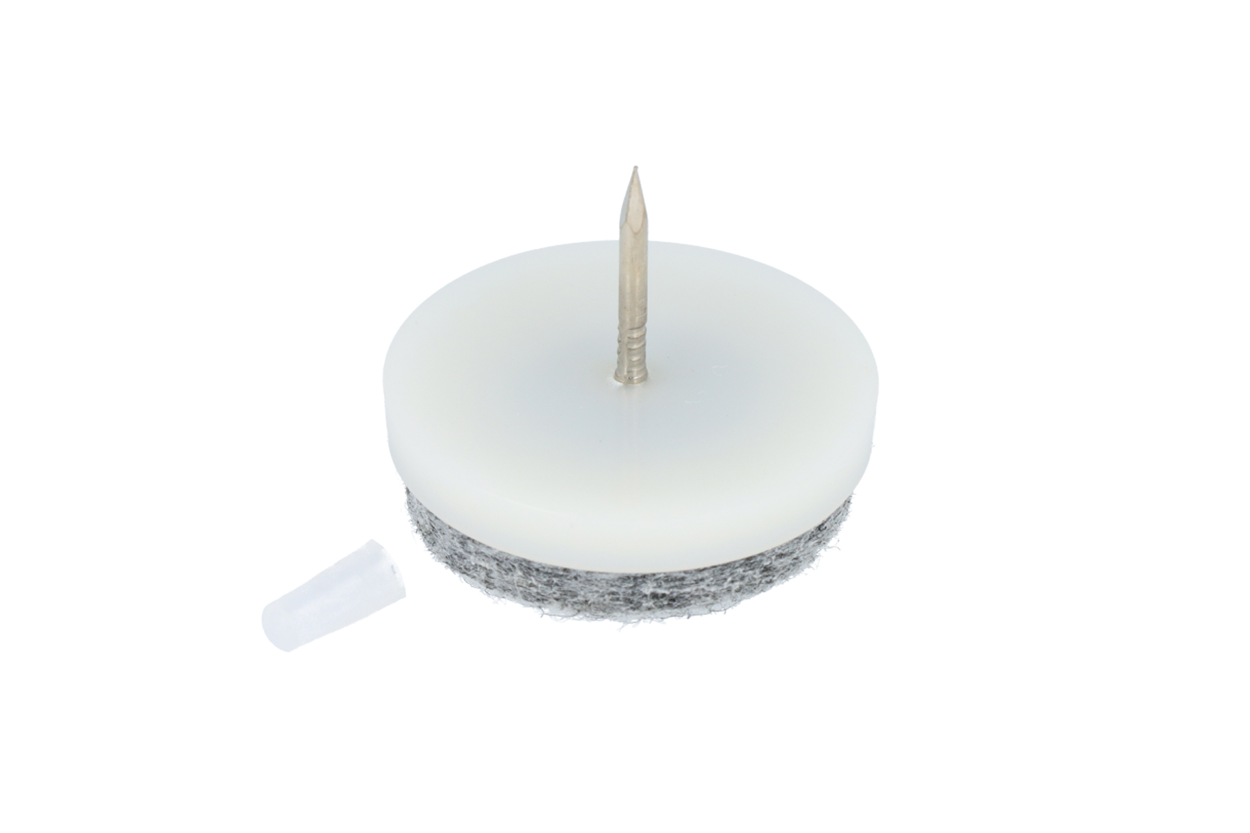 Filzgleiter mit Nagel weiss 28 mm