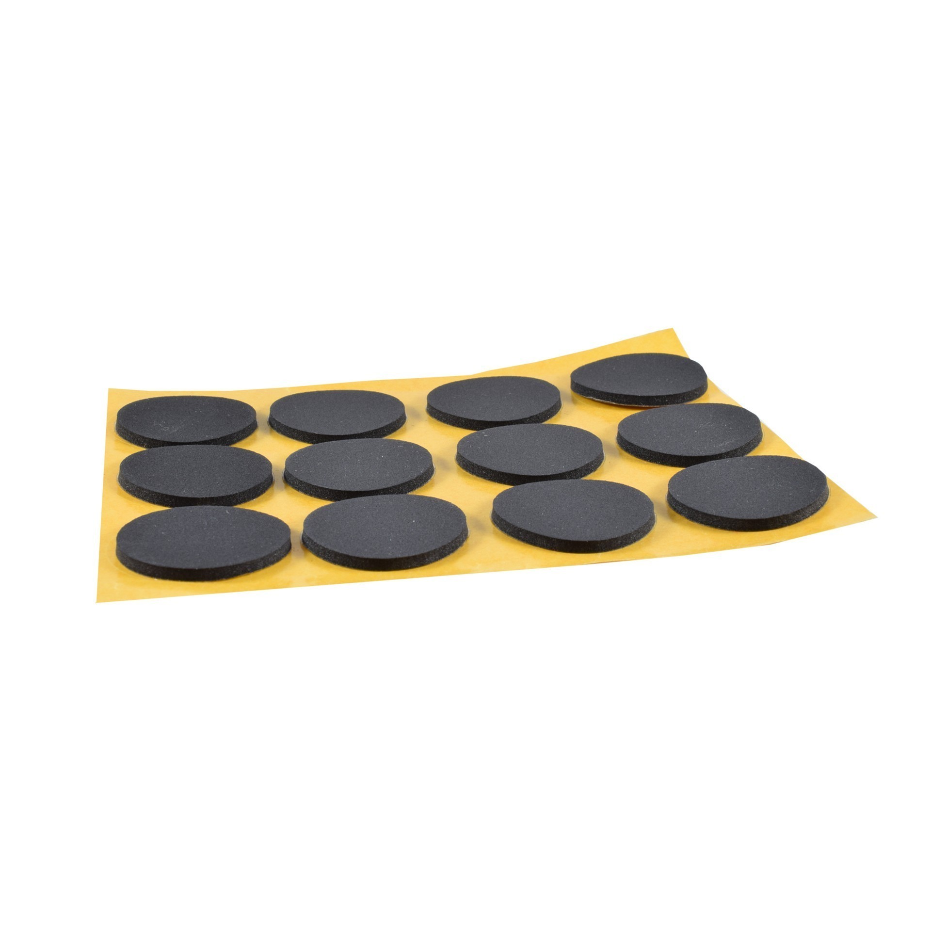 Anti Rutsch Pads selbstklebend 28 mm schwarz (12 Stück)