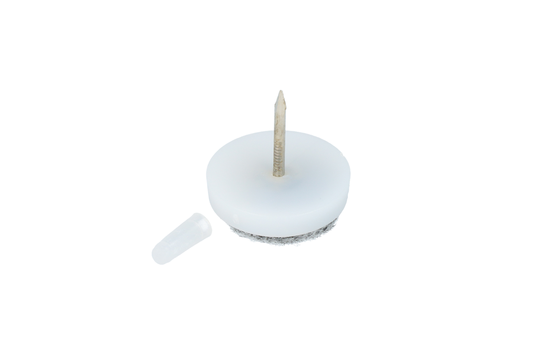 Filzgleiter mit Nagel weiss 20 mm