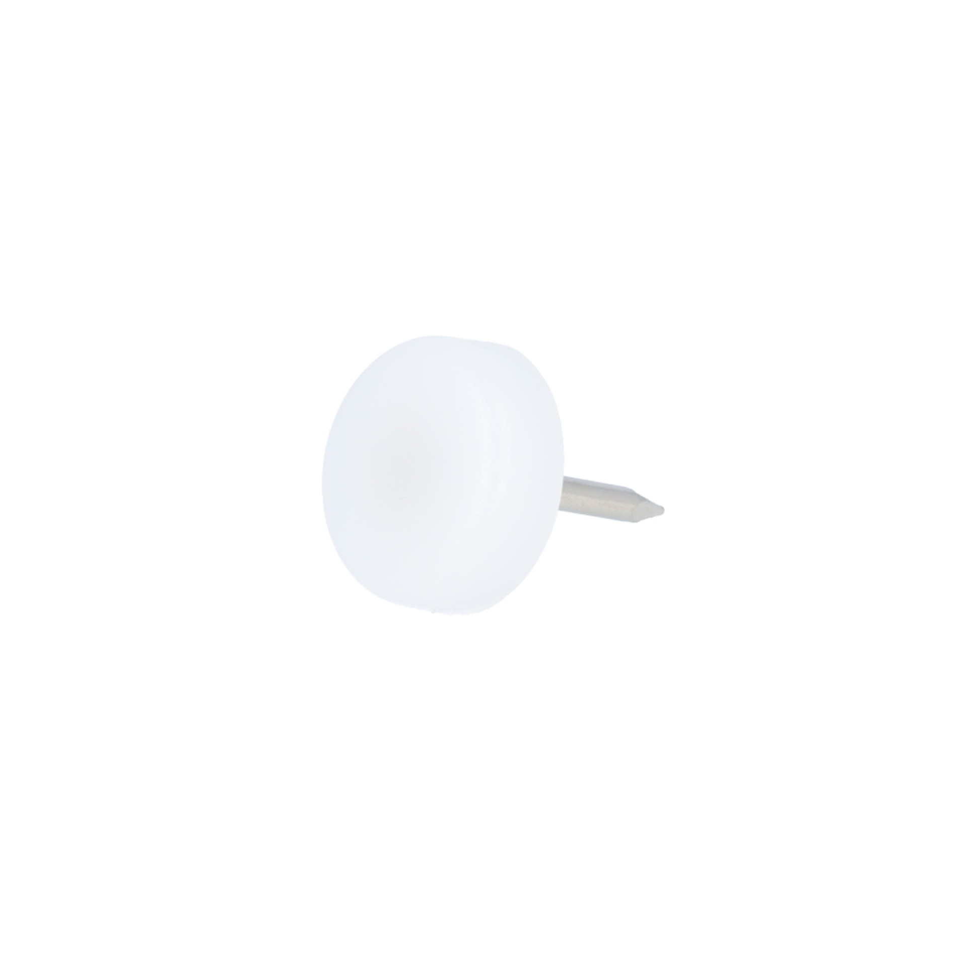 Kunststoffgleiter mit Nagel weiss 15 mm