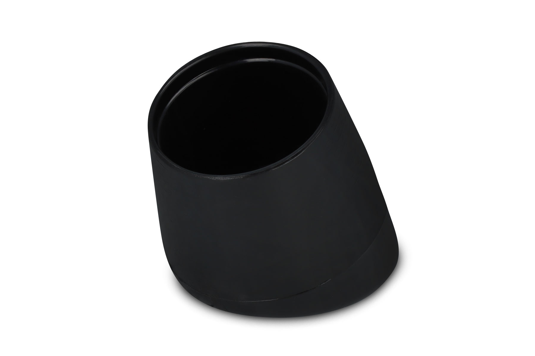 Kappenfür Rundrohr schräg 18 mm schwarz