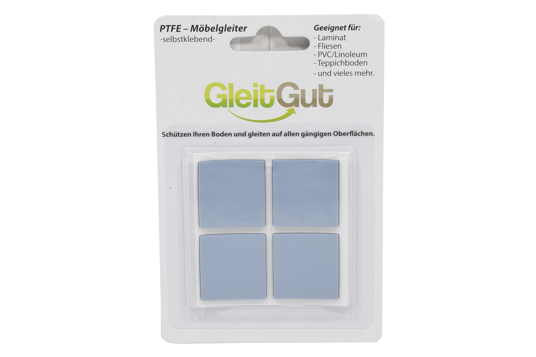 PTFE Klebegleiter dünn eckig 28 x 28 mm