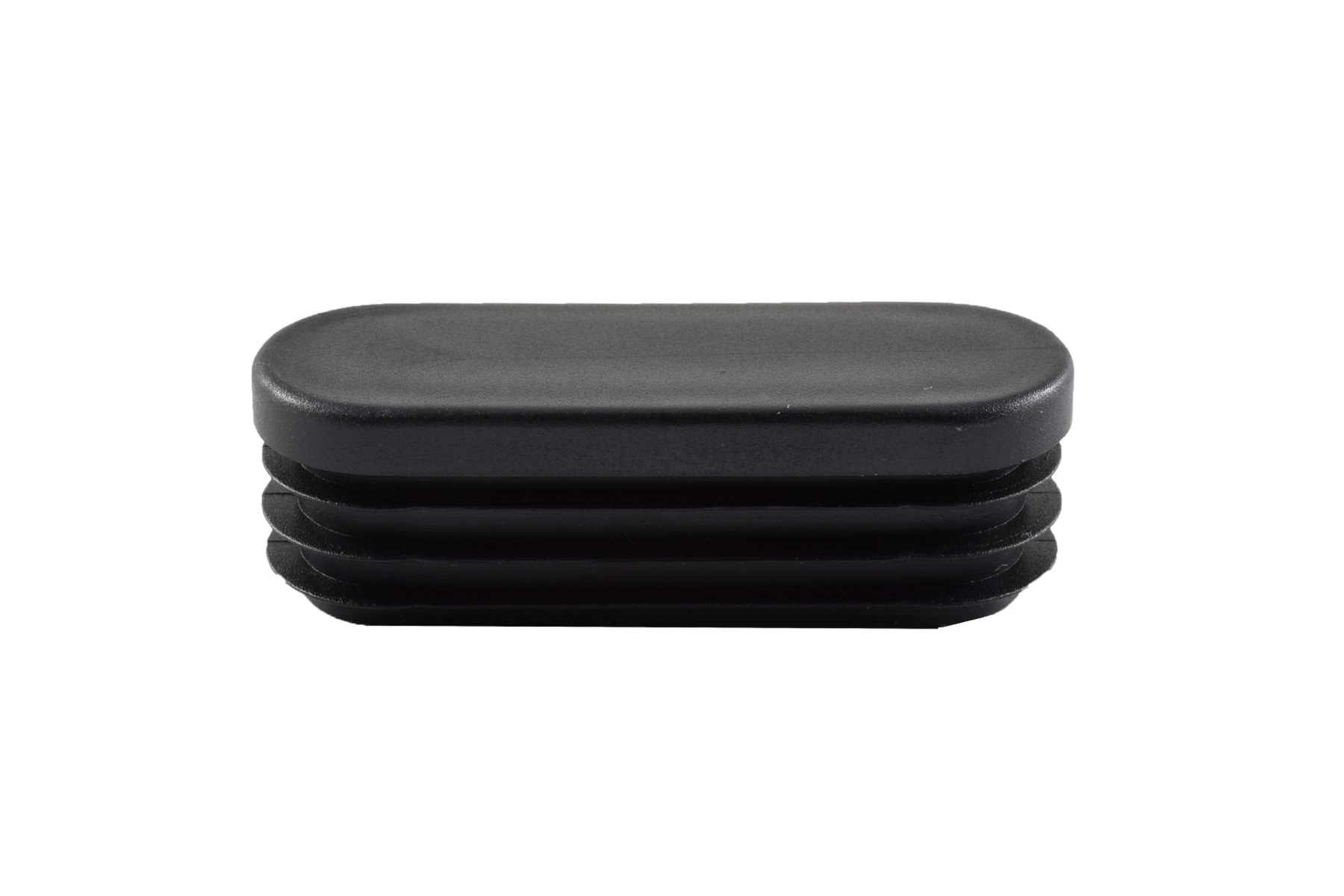 Lamellenstopfen oval 60 x 20 mm schwarz