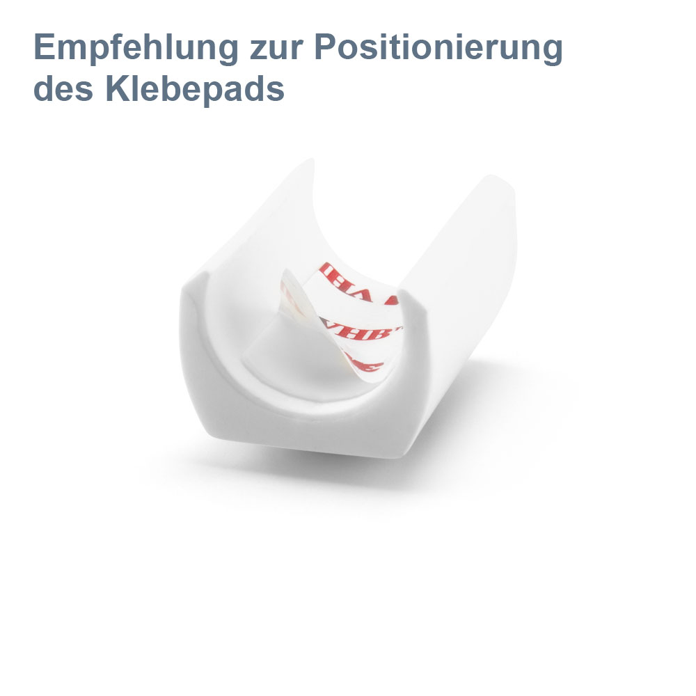 PTFE Klemmgleiter weiss 18,0 - 19,9 mm ohne Zapfen