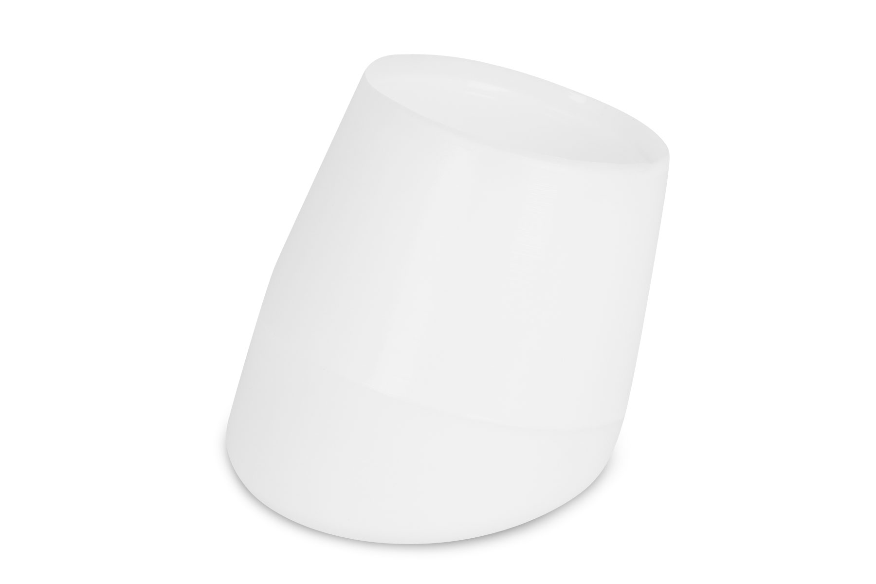Kappenfür Rundrohr schräg 19 mm weiss