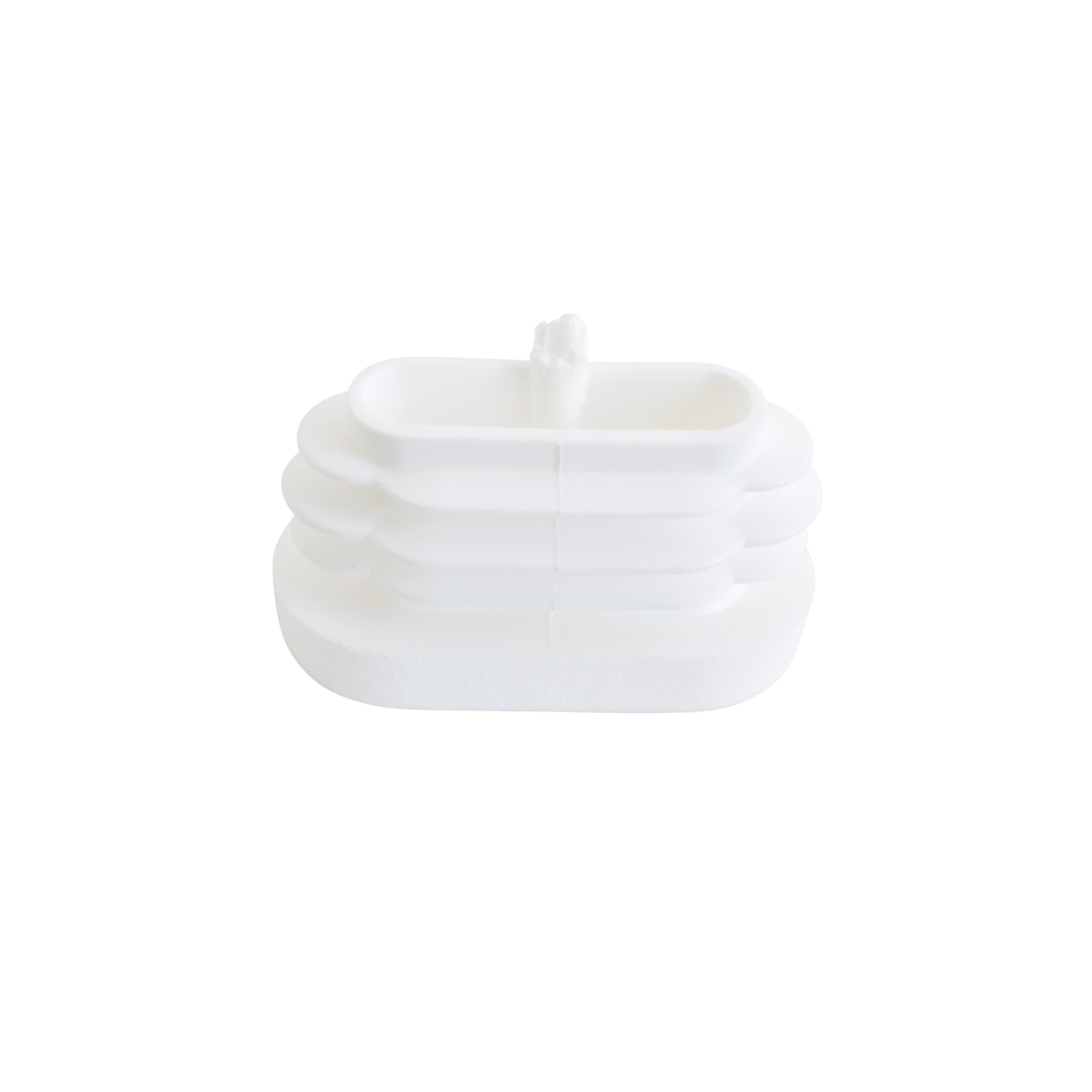 Lamellenstopfen oval 30 x 15 mm weiss