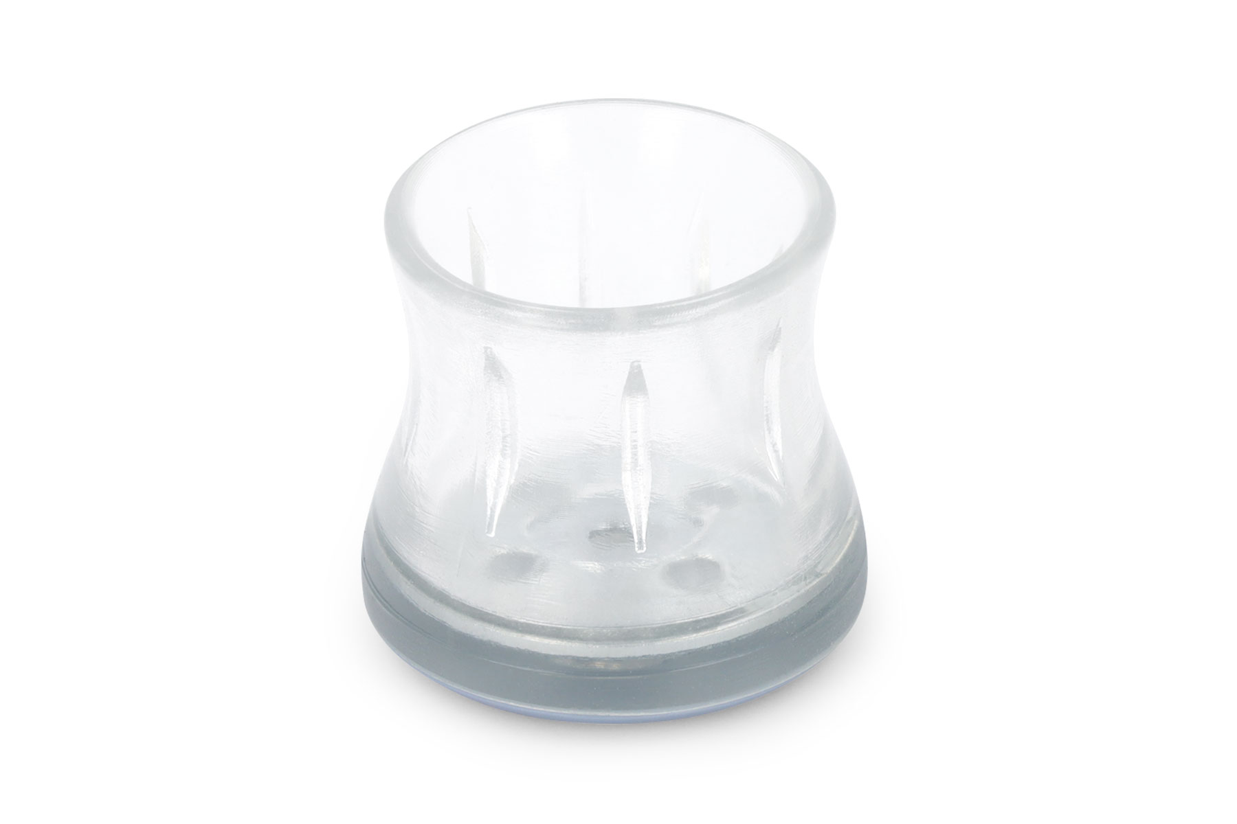Superflex Kappen Teflon transparent für eckige und runde Beine rund:14-18 mm; eckig: 14-17,5 mm