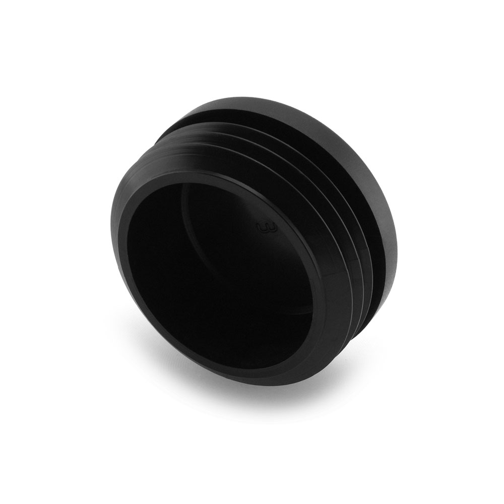 Runde Stopfen schwarz 50 mm