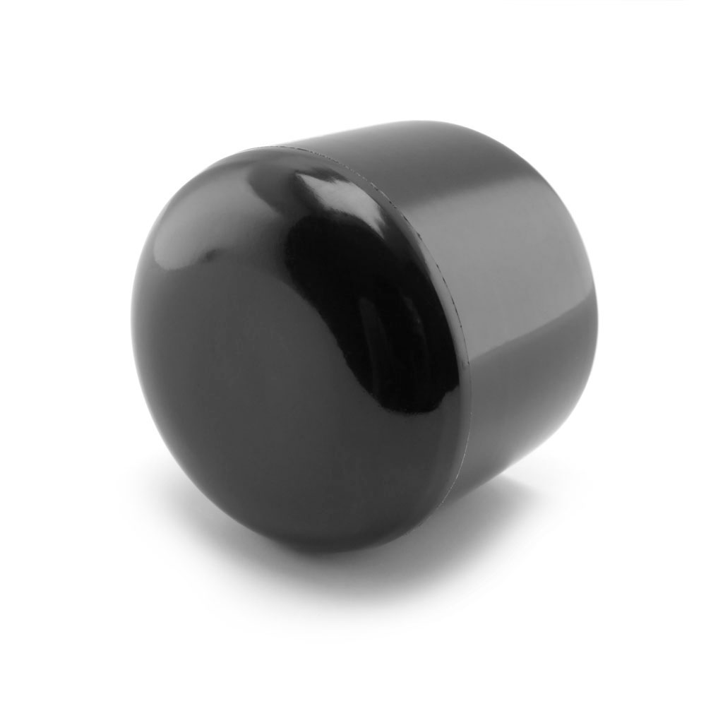 Runde Kappen schwarz 38 mm