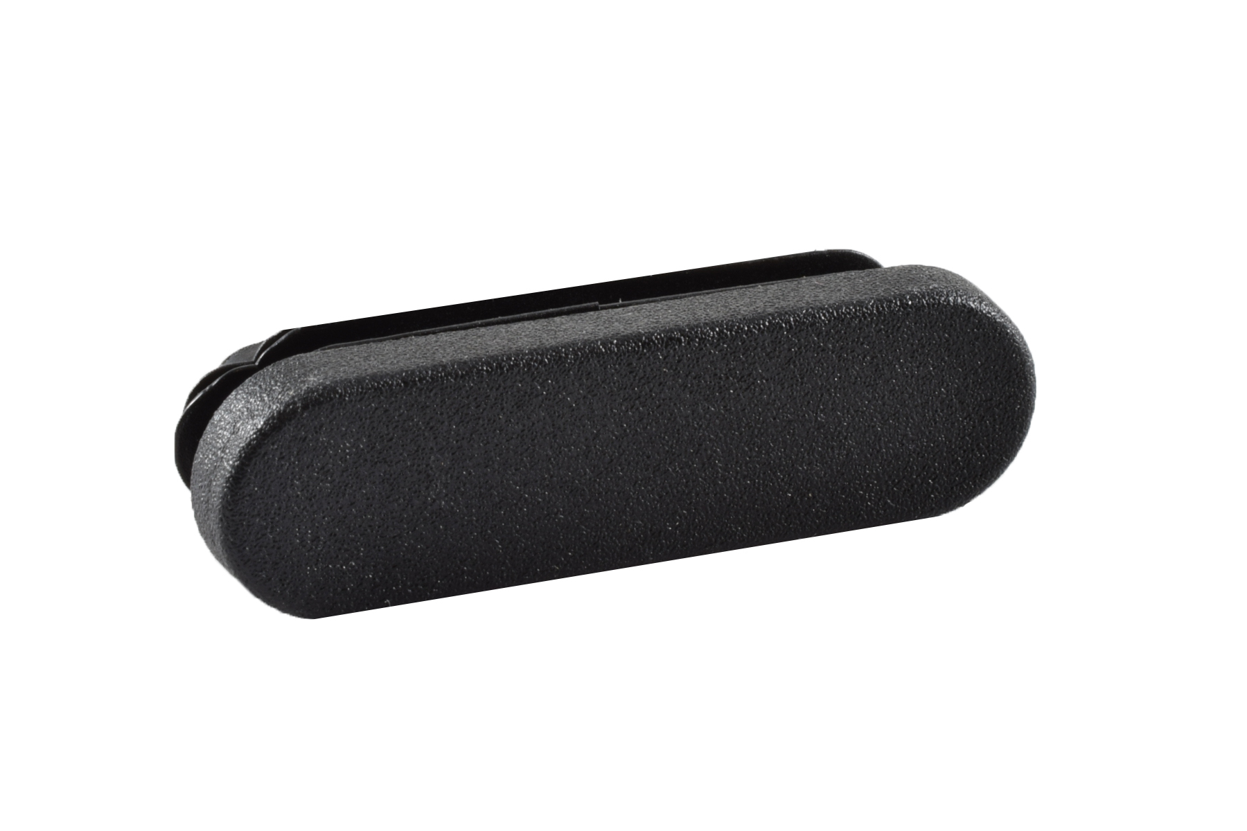 Lamellenstopfen oval 50 x 15 mm schwarz