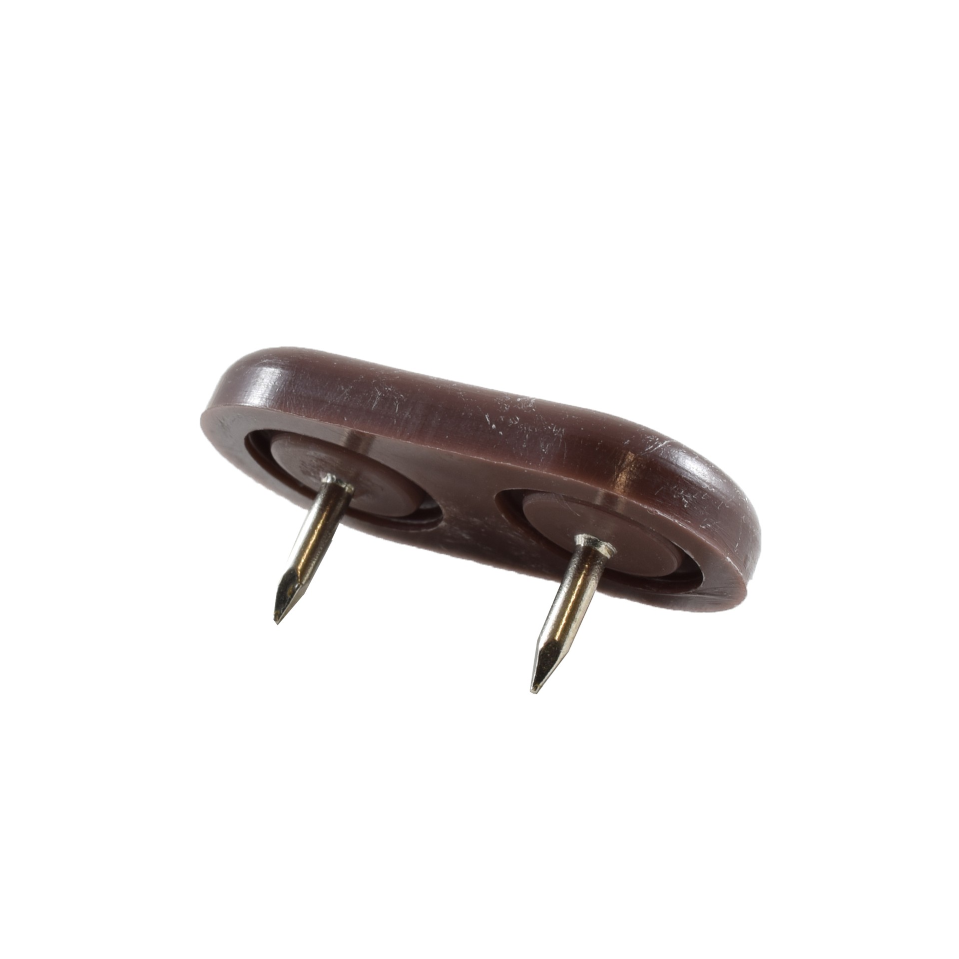 Kunststoffgleiter oval 35 x 18 mm braun