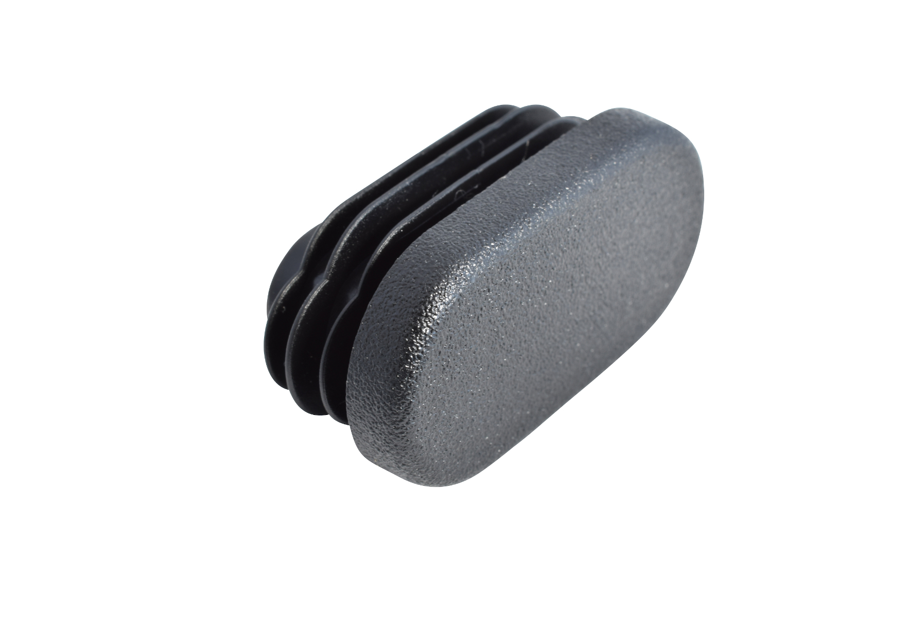 Lamellenstopfen oval 38 x 20 mm schwarz