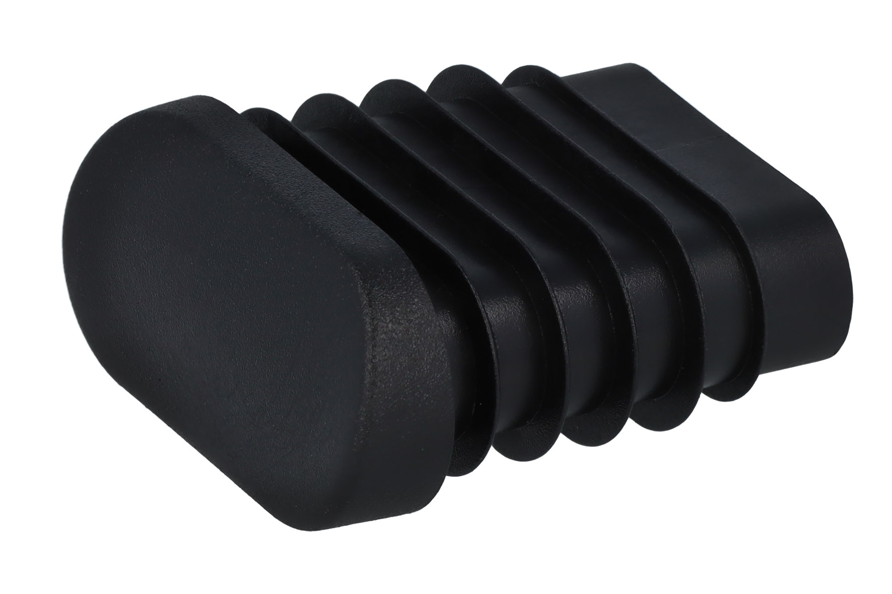 Lamellenstopfen oval schwarz 25,0 - 27,5 x 10,0 - 12,0 mm