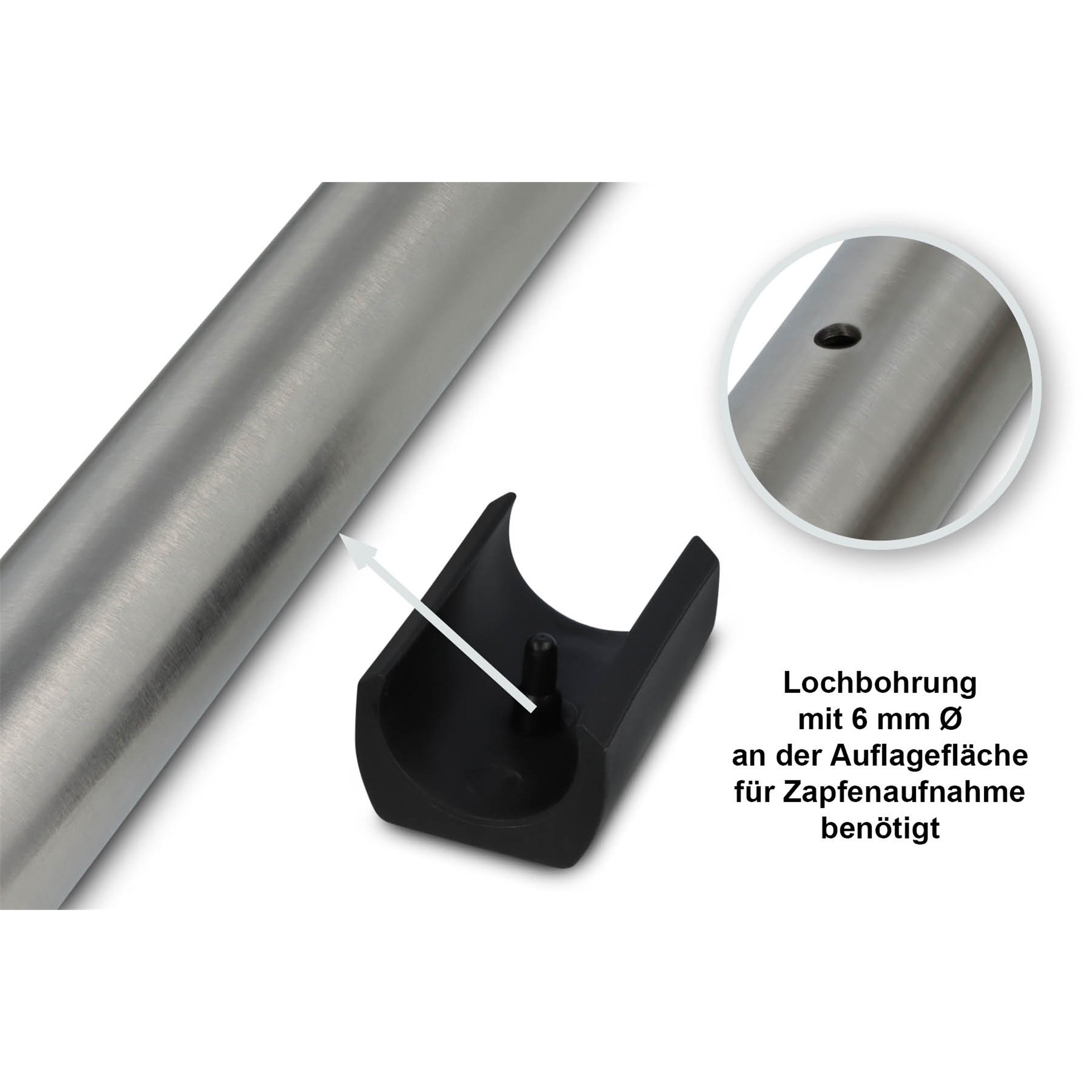 Klemmgleiter Filz mit Zapfen schwarz