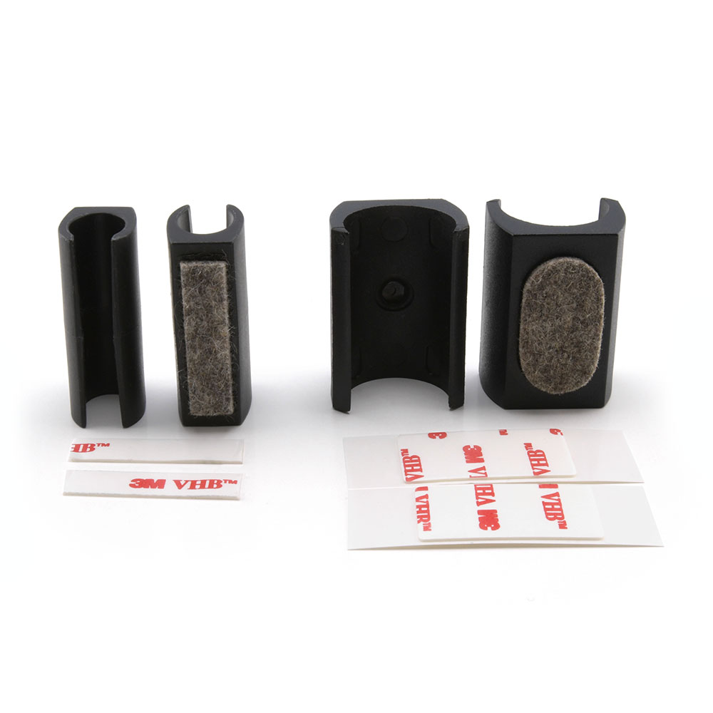 Klemmgleiter Set schwarz mit Filz