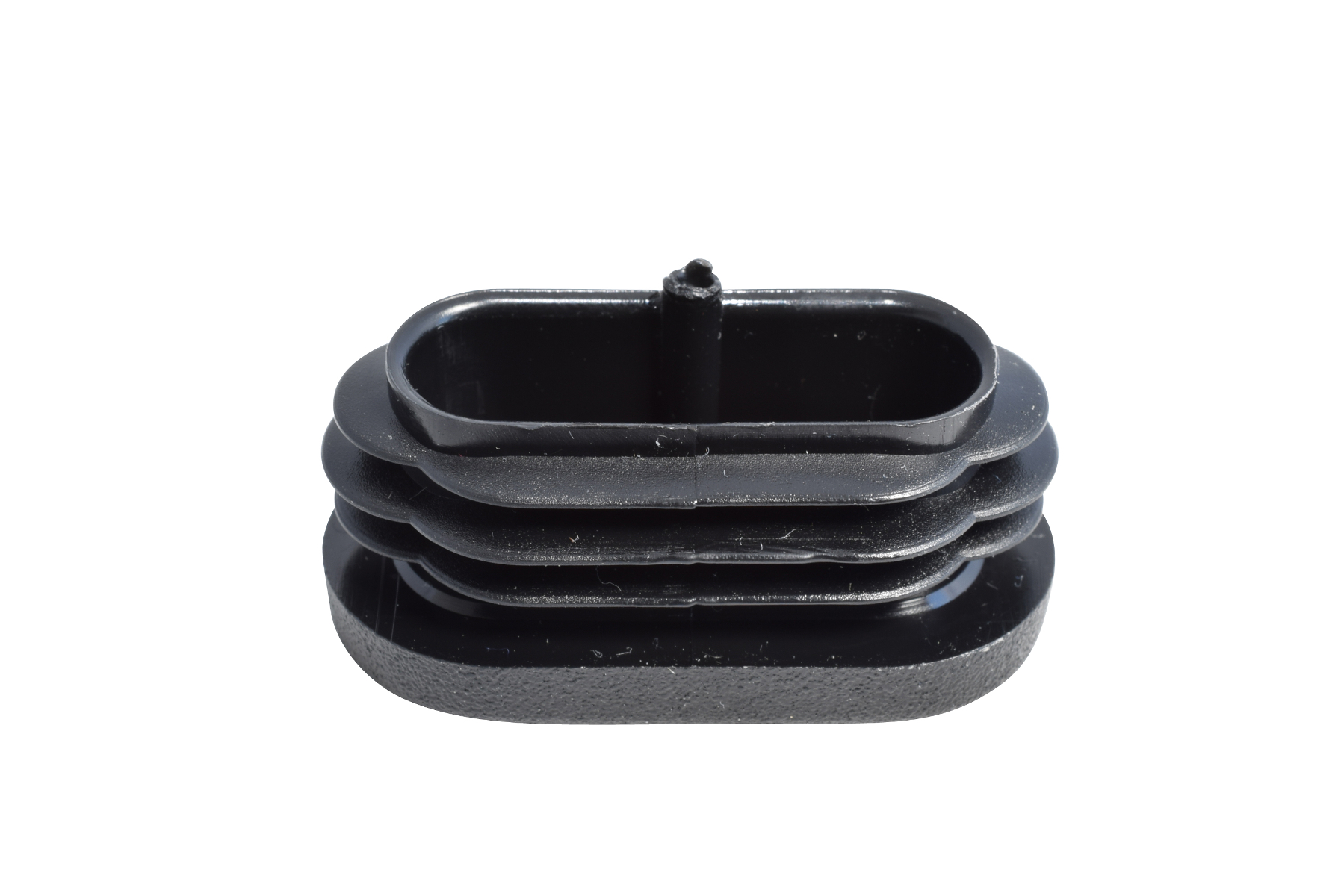 Lamellenstopfen oval 38 x 20 mm schwarz
