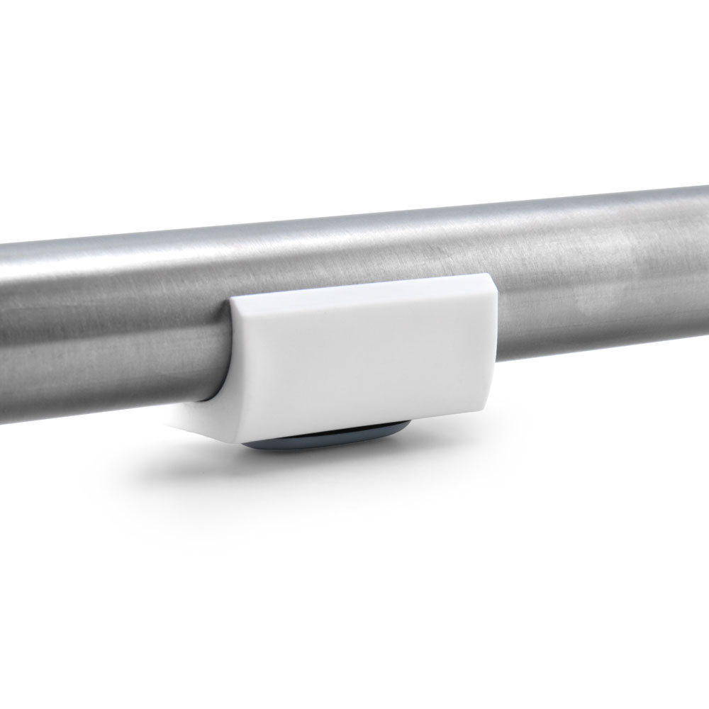 PTFE Klemmgleiter weiss 23,0 - 27,7 mm ohne Zapfen