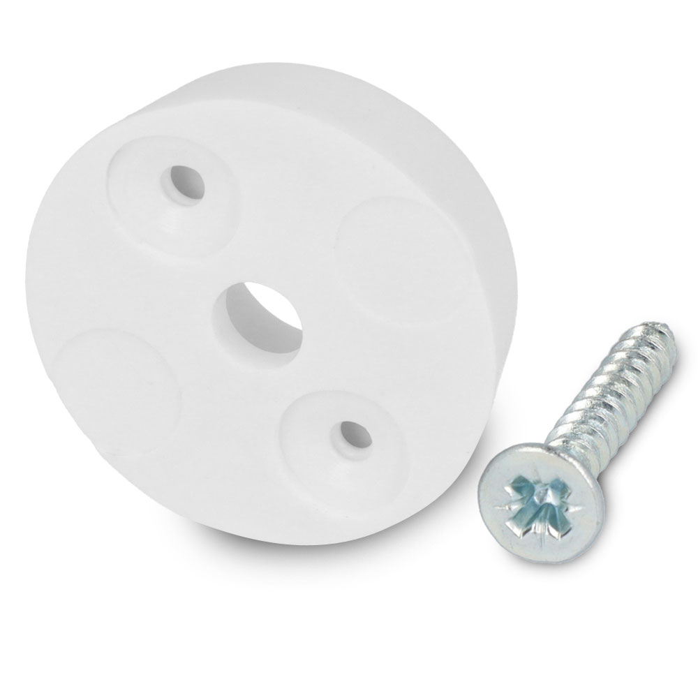 Stopper zum Schrauben 20 mm weiss