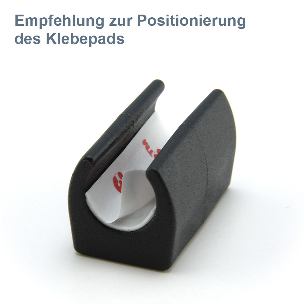 Klemmgleiter Kunststoff ohne Zapfen 11,8 - 13,4 mm