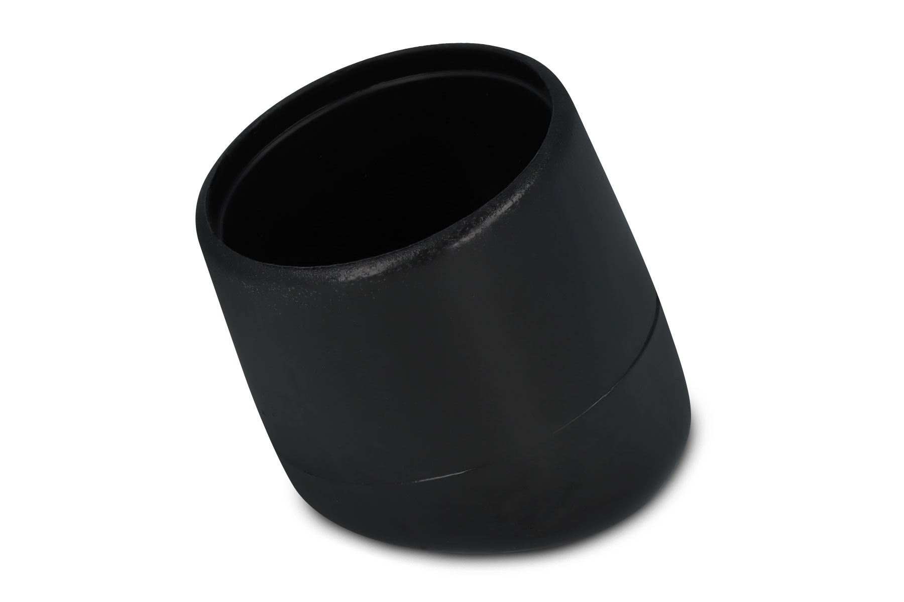 Kappenfür Rundrohr schräg 22 mm schwarz