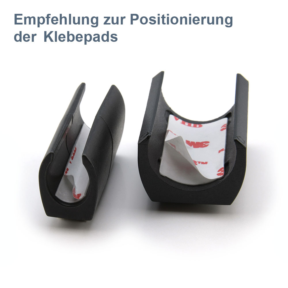 Klemmgleiter Set schwarz mit Filz