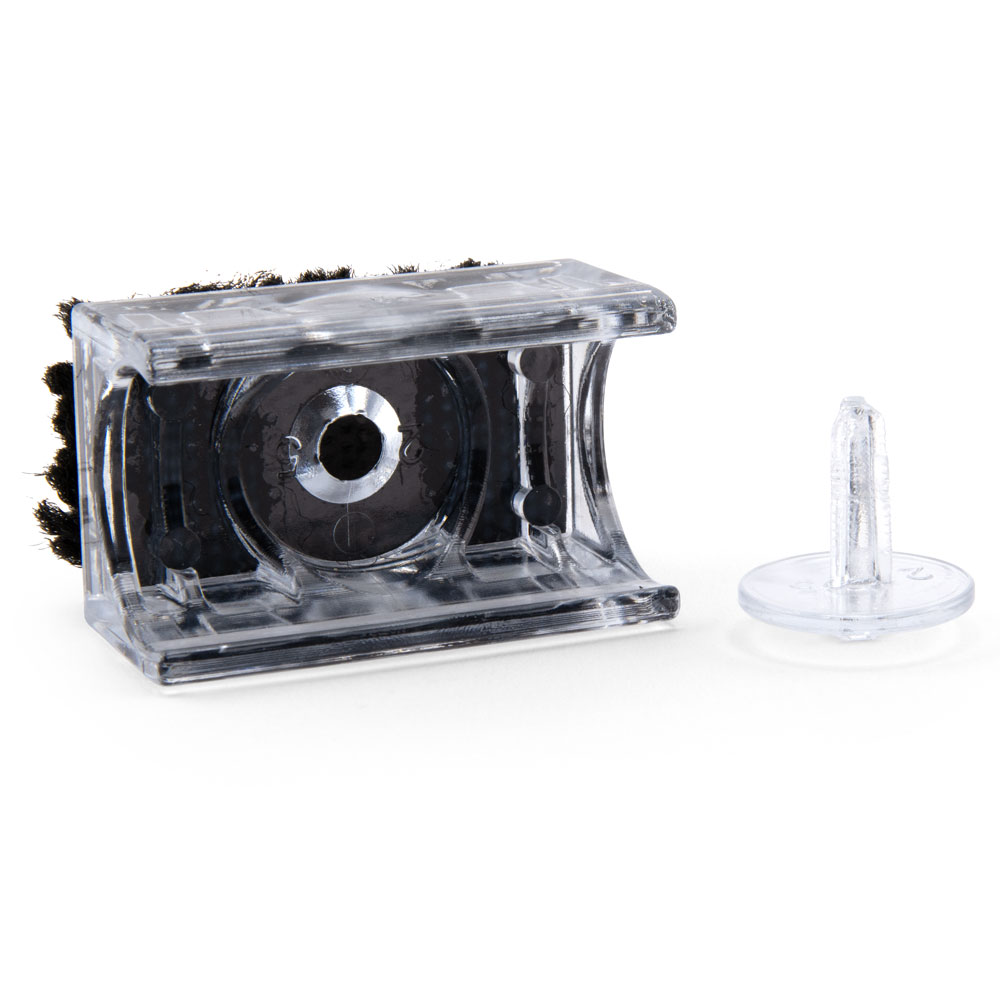 Klemmgleiter transparent 19 mm