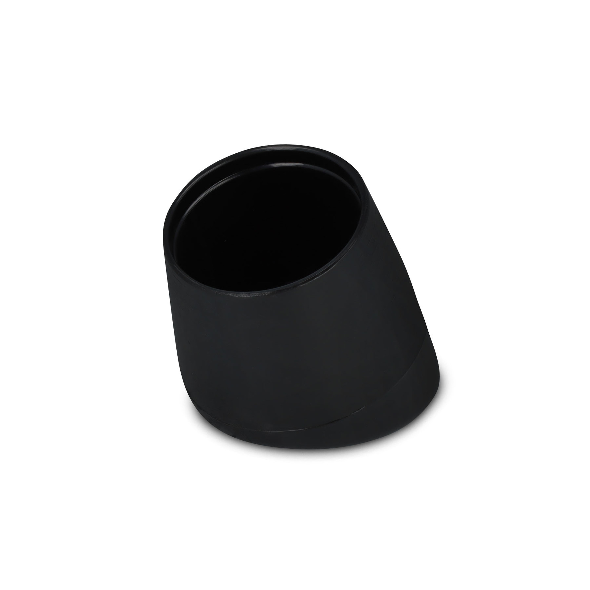 Kappen für Rundrohr schräg 18 mm schwarz
