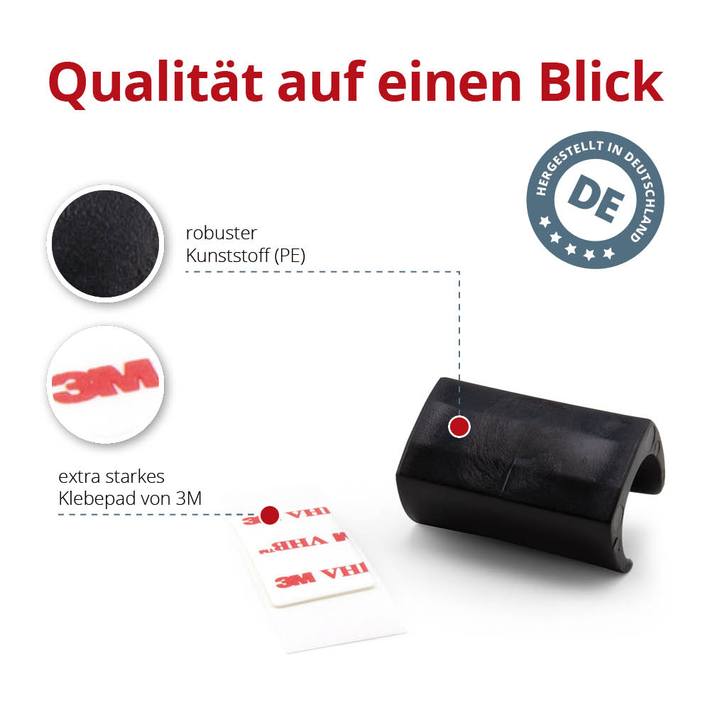 Klemmgleiter Kunststoff ohne Zapfen 27,8 - 30,0 mm