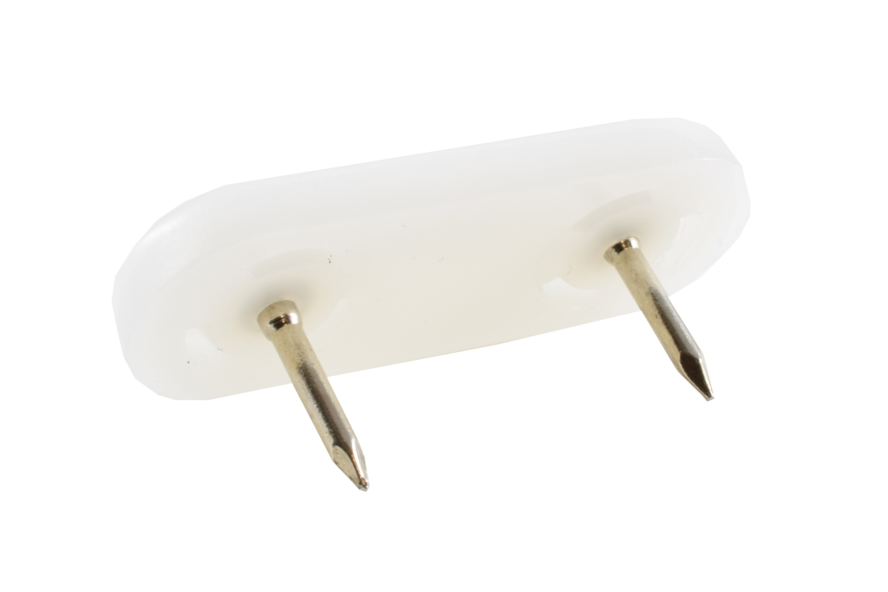 Kunststoffgleiter mit Nagel oval 44 x 16 mm