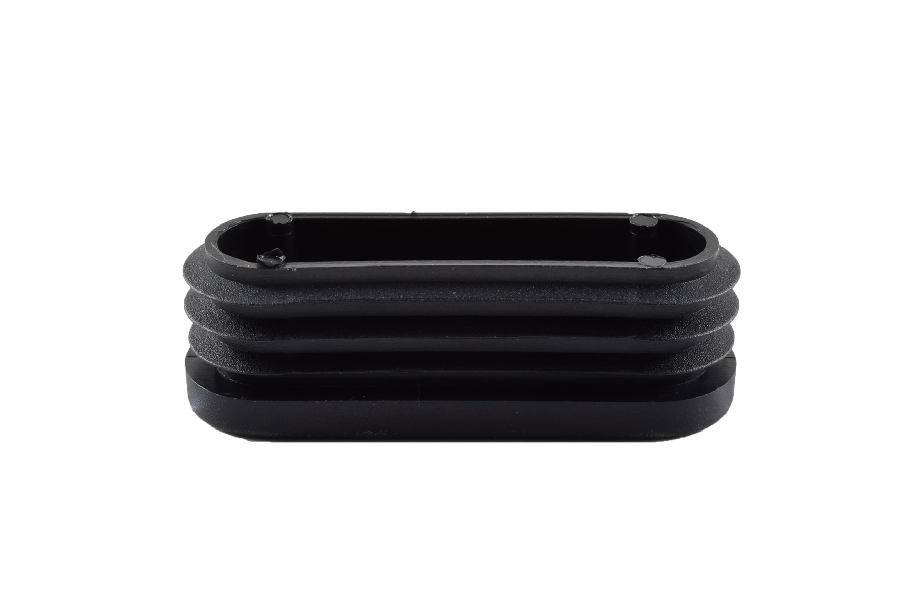 Lamellenstopfen oval 60 x 20 mm schwarz