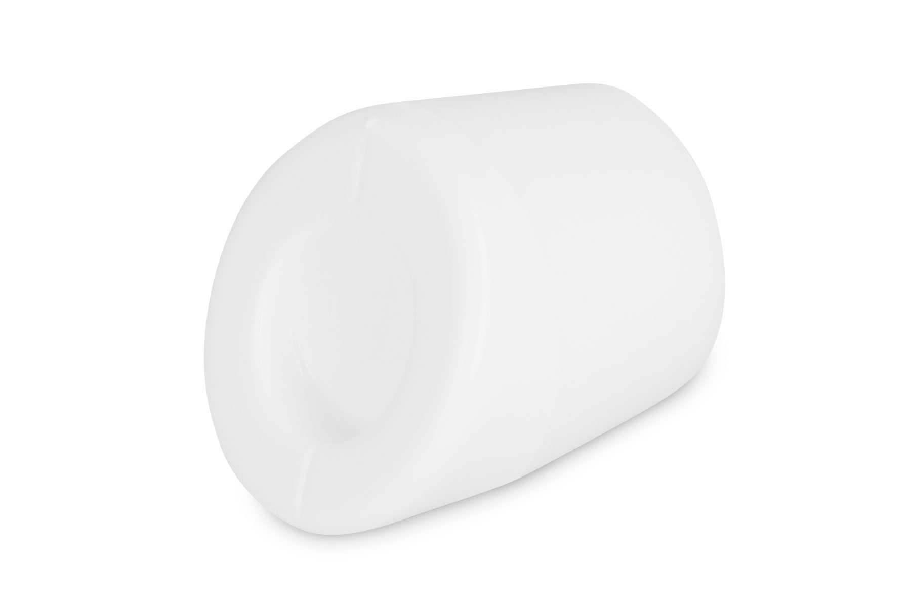 Kappenfür Rundrohr schräg 19 mm weiss