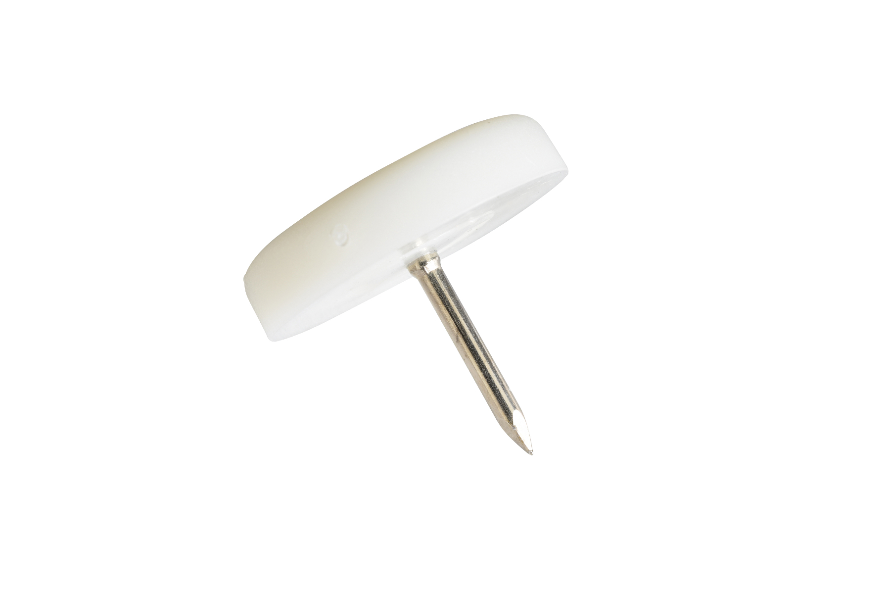 Kunststoffgleiter mit Nagel weiss 25 mm