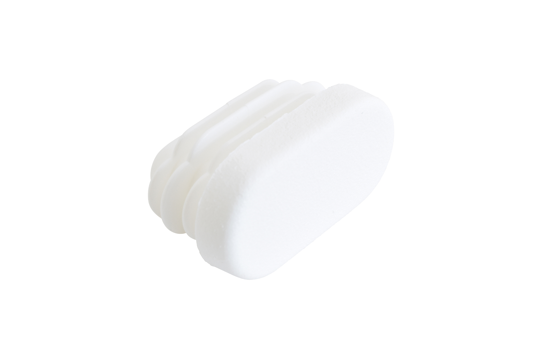 Lamellenstopfen oval 30 x 15 mm weiss