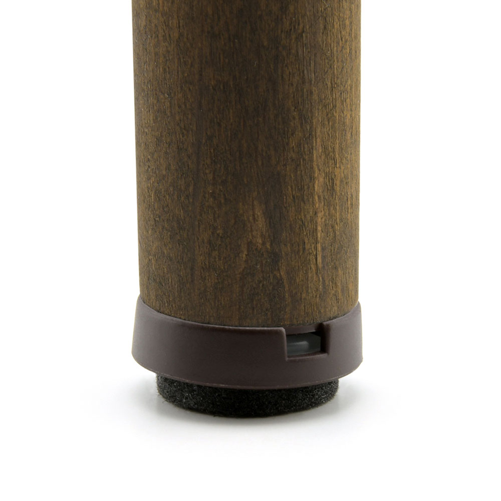 Schraubgleiter Set mit Einsatz "Natural" dunkelbraun 40 mm
