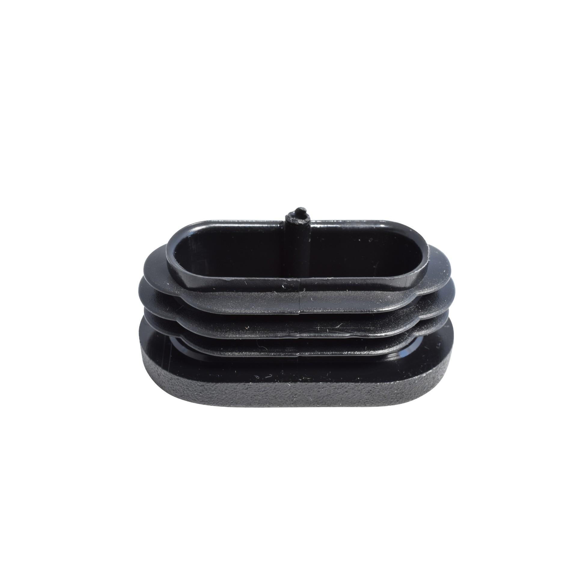 Lamellenstopfen oval 38 x 20 mm schwarz