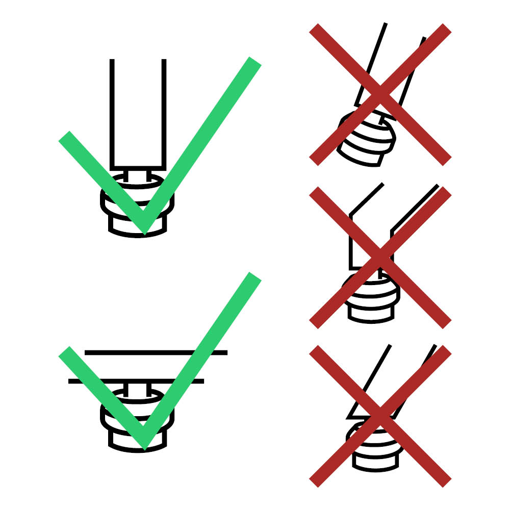 PTFE Gewindegleiter M8 Ø 23 mm Länge 6 mm
