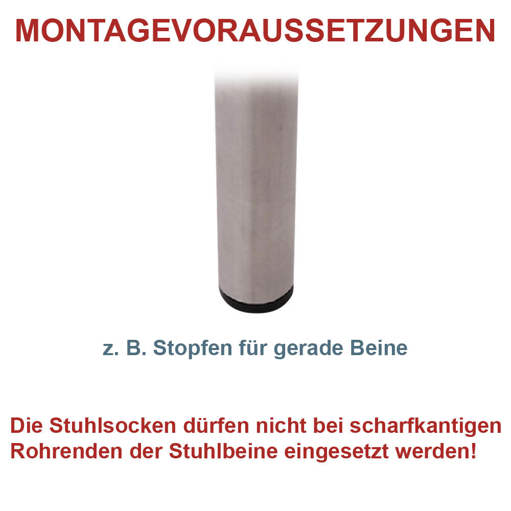 Stuhlsocken für Rundrohr anthrazit 13,0 - 17,9 mm (S)