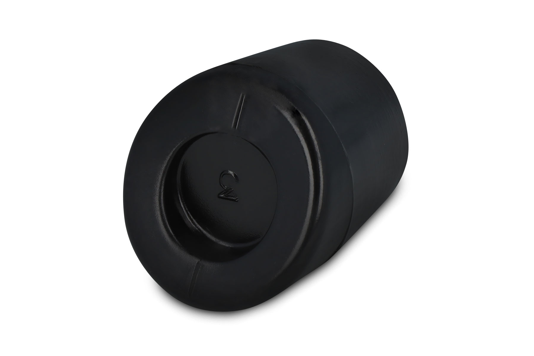 Kappenfür Rundrohr schräg 18 mm schwarz