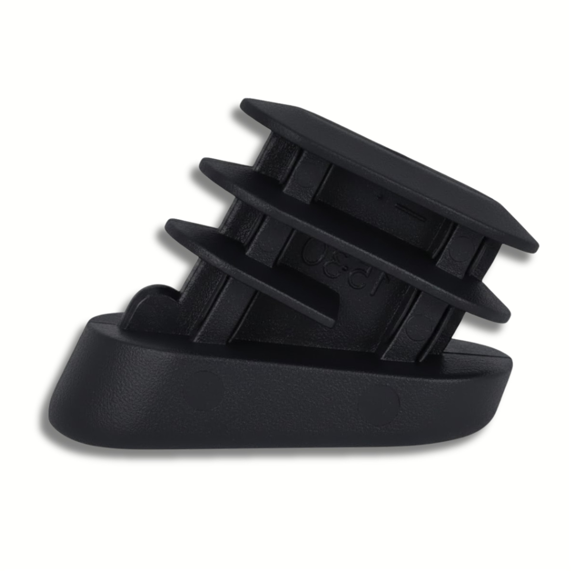 Ovale Stopfen 30 x 15 mm schwarz 20 Grad