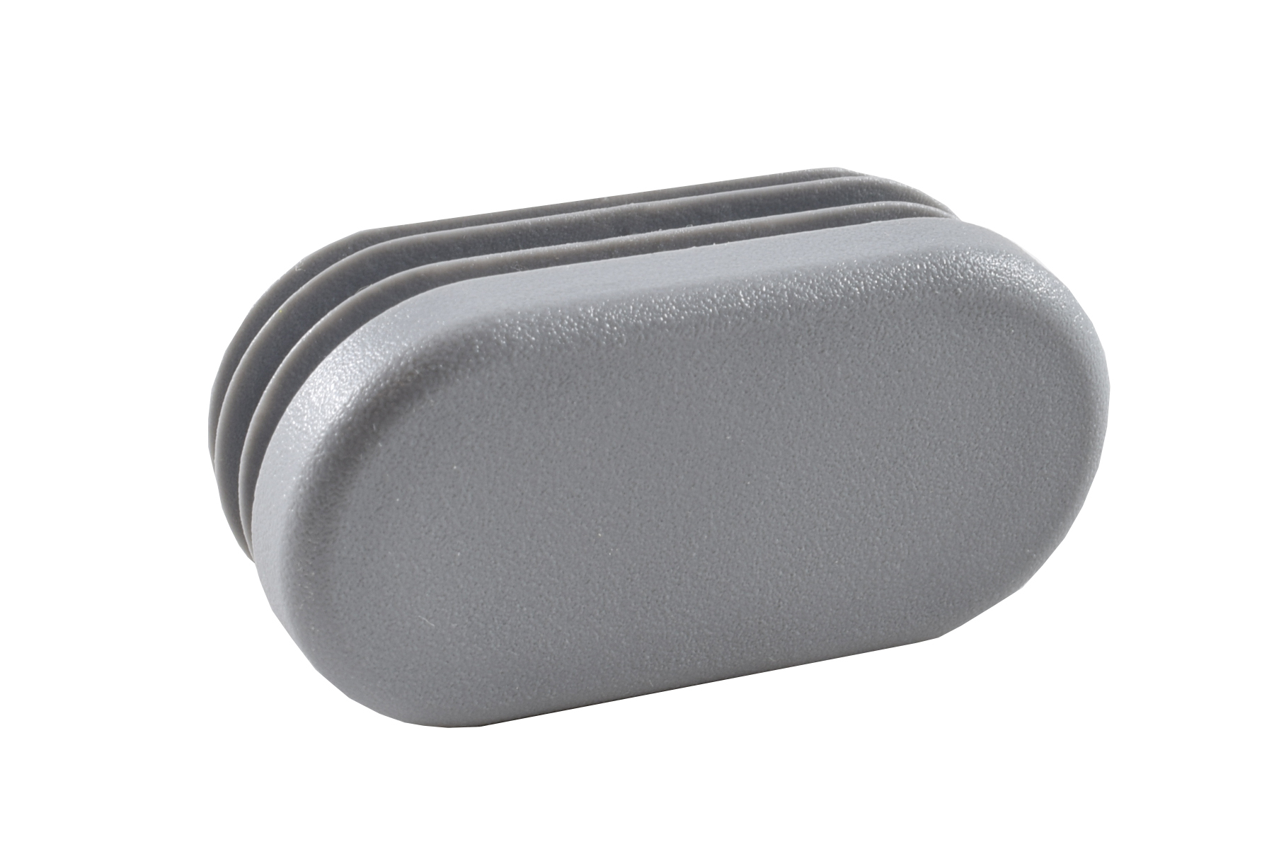 Lamellenstopfen oval 40 x 20 mm grau