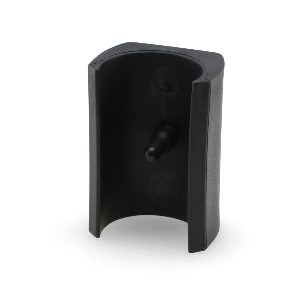 Klemmgleiter Teflon schwarz 18,0-19,9 mm mit Zapfen