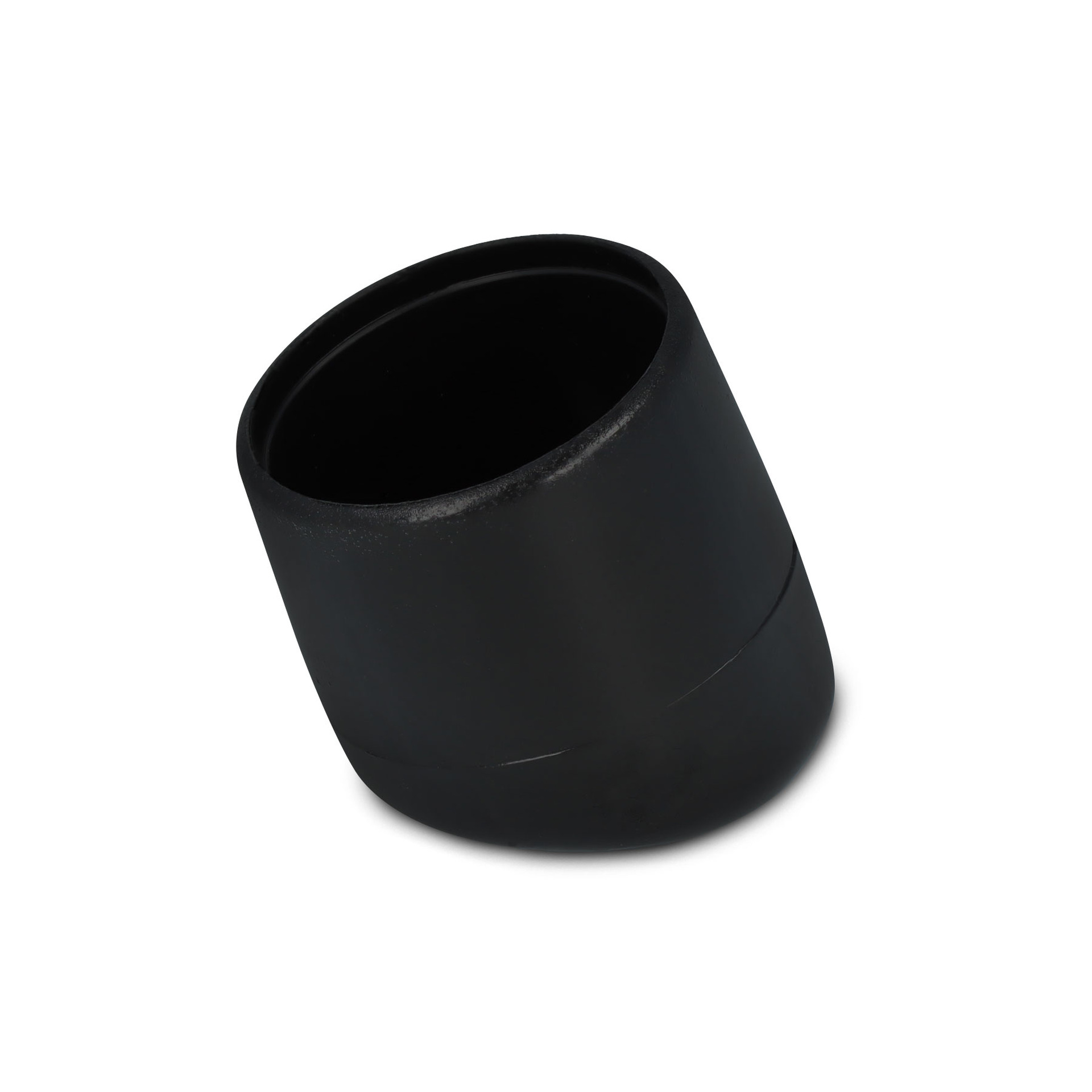 Kappen für Rundrohr schräg 22 mm schwarz