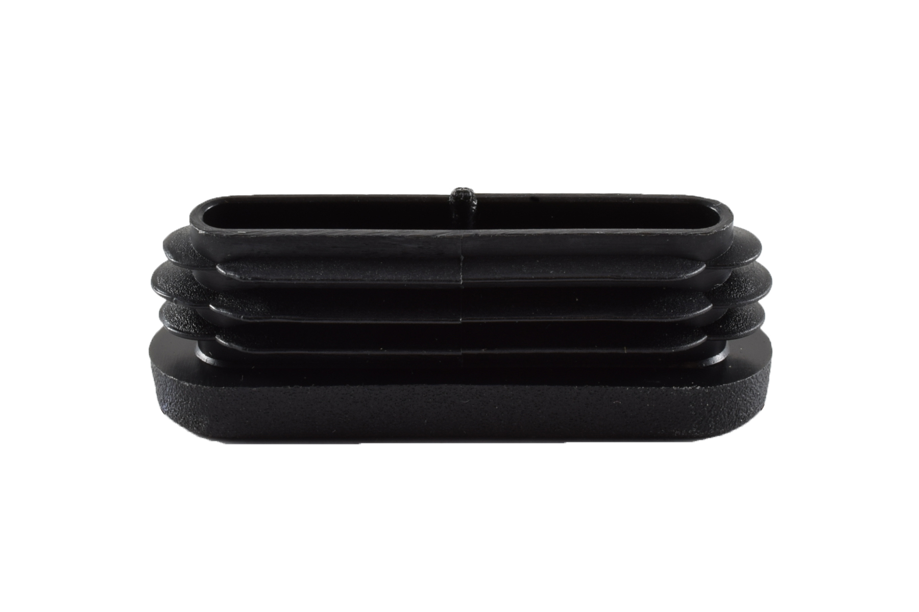 Lamellenstopfen oval 50 x 15 mm schwarz