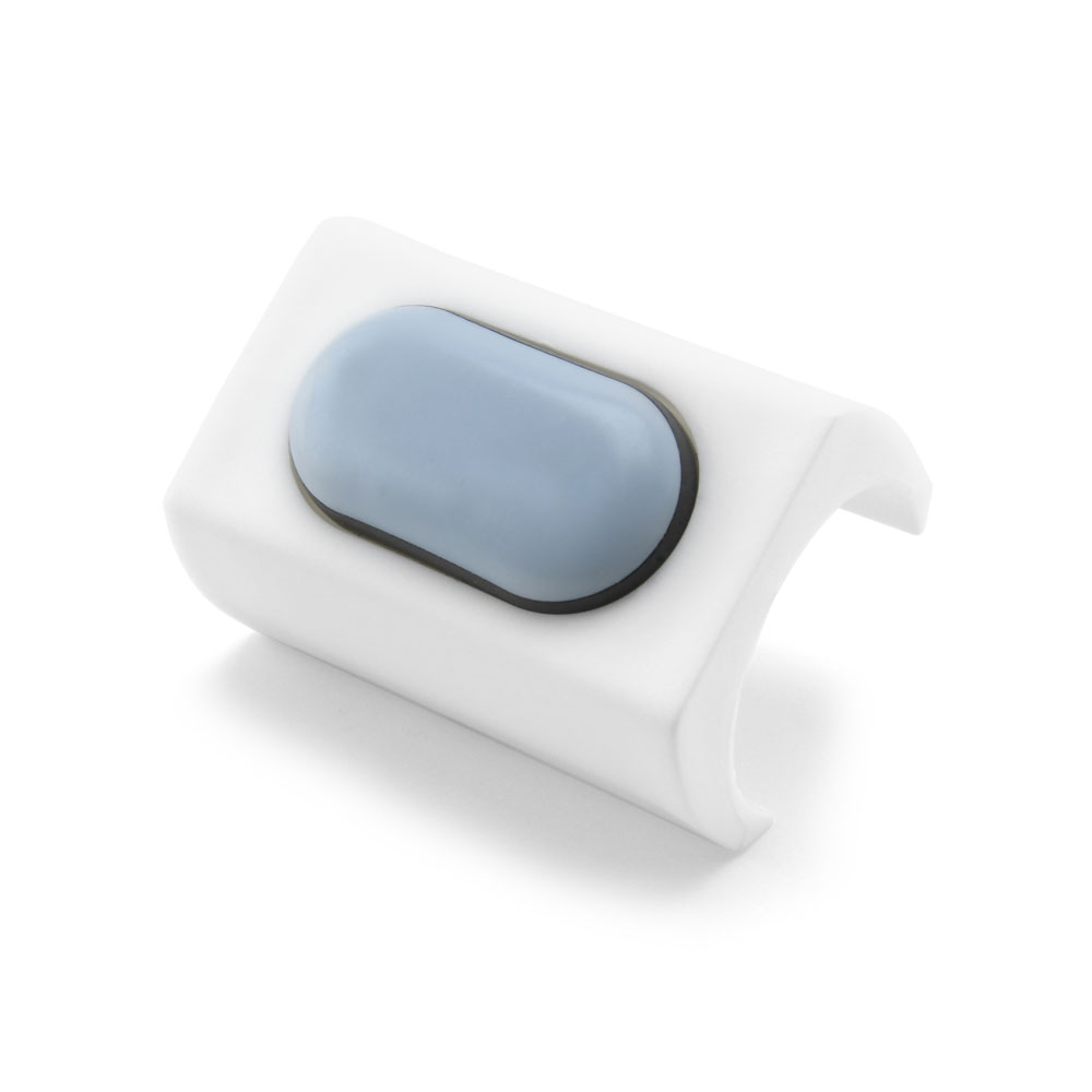 PTFE Klemmgleiter weiss 20,0 - 22,9 mm mit Zapfen