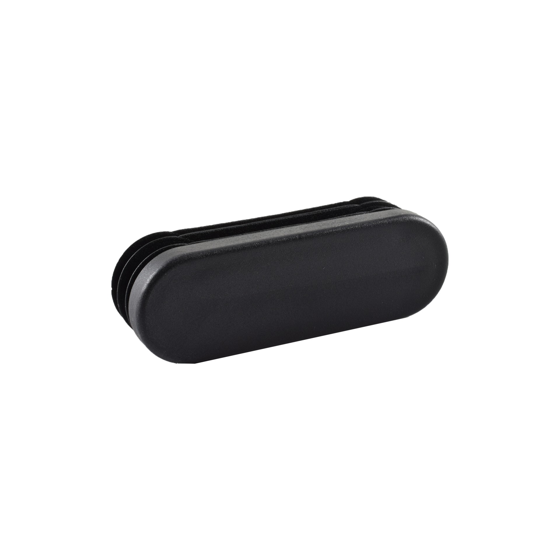 Lamellenstopfen oval 60 x 20 mm schwarz